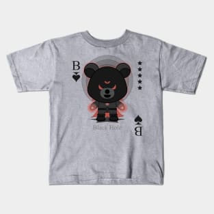 Black Hole Evil bear holding cosmic power cute scary cool halloween card Nightmare Kids T-Shirt